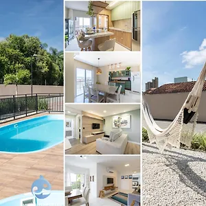  Apartamento Aptos Em Bal A150m Da Praia, Dois Quartos, Sala De Estar, Cozinha Completa, Sacada Com Churrasqueira, Wi-fi, Piscina, Portaria 24h, Playground E Quadra De Esportes